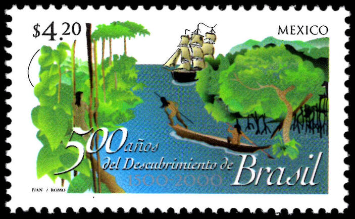 Mexico 2000 500th Anniversary of the Discovery of Brazil unmounted mint.