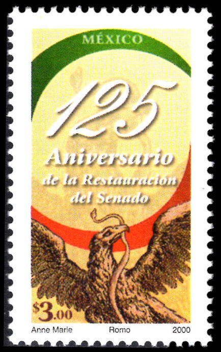 Mexico 2000 125th Anniversary of Restoration of Senate unmounted mint.