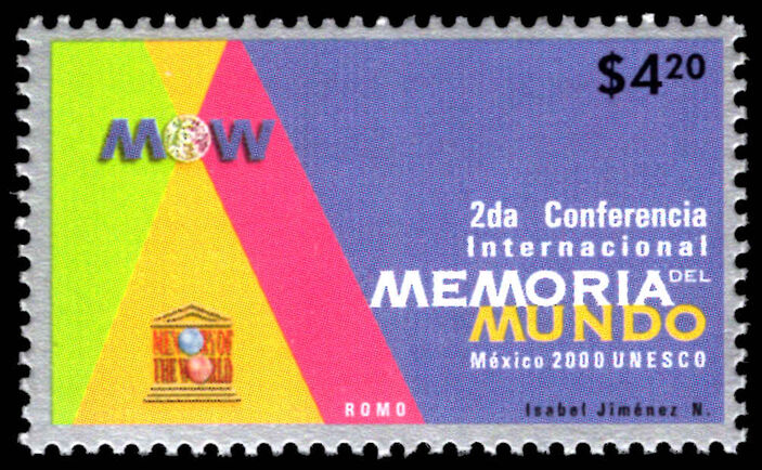 Mexico 2000 2nd International UNESCO World Conference unmounted mint.