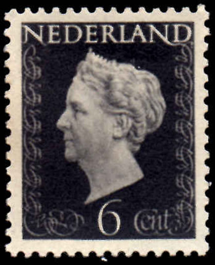 Netherlands 1947 6c Black lightly mounted mint.