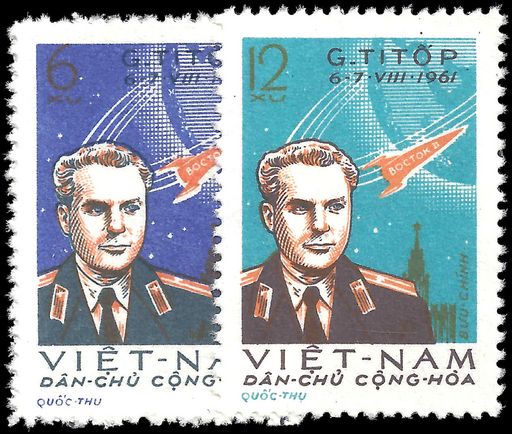 North Vietnam 1961 Major Titov Space Flight unmounted mint no gum as issued.