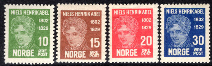 Norway 1929 Death Centenary of N. H. Abel unmounted mint.