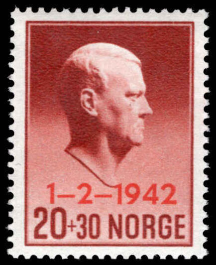 Norway 1942 Vidkun Quisling overprinted unmounted mint.
