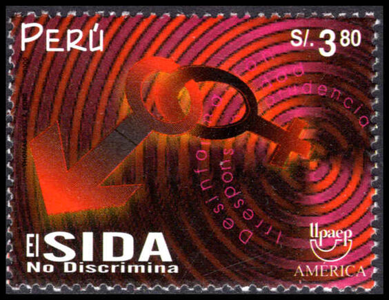 Peru 2000 America. Anti-AIDS Campaign unmounted mint.