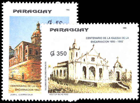 Paraguay 1993 Centenary of Church of the Incarnation unmounted mint.