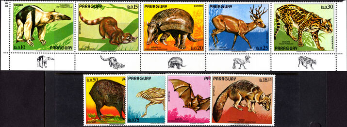 Paraguay 1972 South American fauna (folded) unmounted mint.