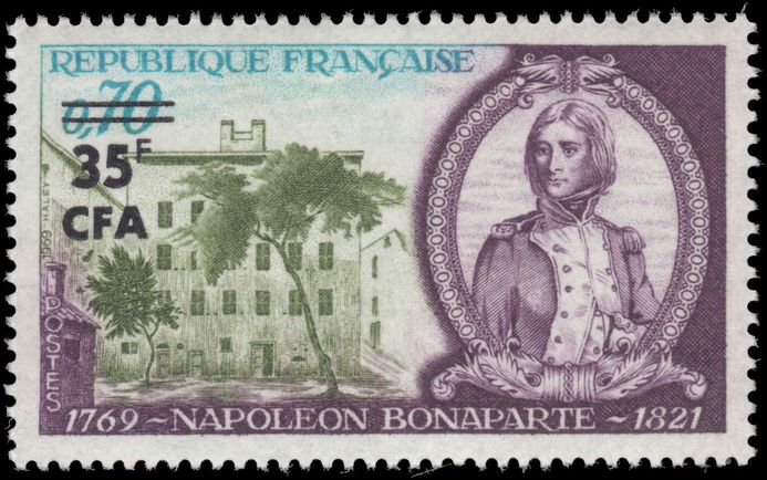 Reunion 1969 Napoleon lightly mounted mint.