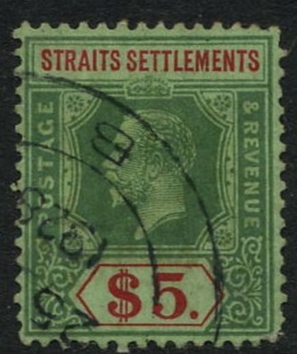Strait Settlements 1921-33 $5 used