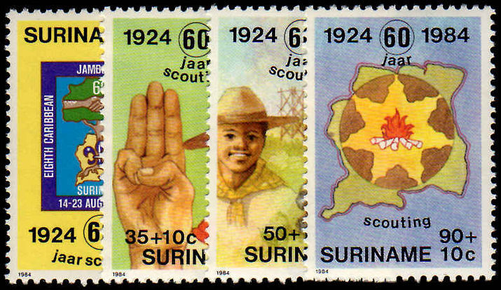 Suriname 1984 Scouts unmounted mint.