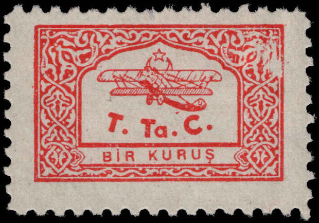 Turkey 1933 Aviation Fund small format 1k red unmounted mint.