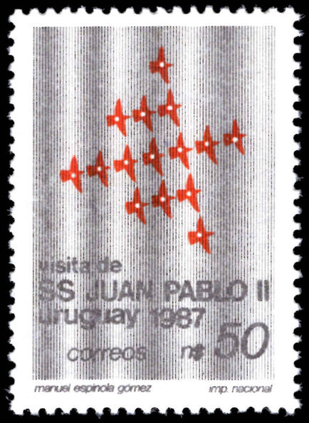 Uruguay 1987 Visit of Pope John Paul II unmounted mint.