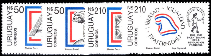 Uruguay 1989 Bicentenary of French Revolution unmounted mint.
