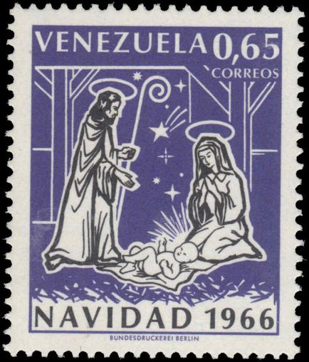 Venezuela 1966 Christmas unmounted mint.