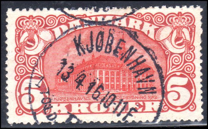 Denmark 1915 5K Post Office fine used.