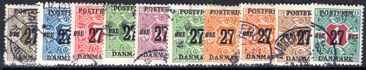 Denmark 1918 Newspaper stamps overprinted perf 14 fine used.