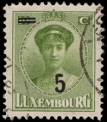 Luxembourg 1925 30c provisional fine used.
