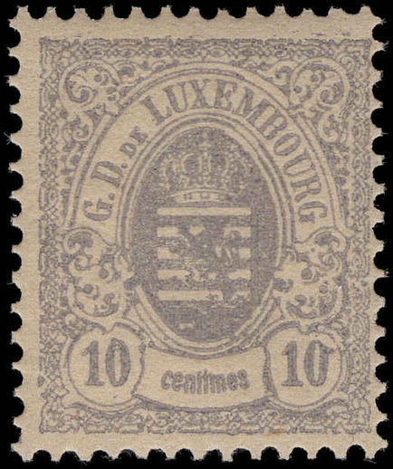 Luxembourg 1880 10c grey-lilac perf 12½ unmounted mint.