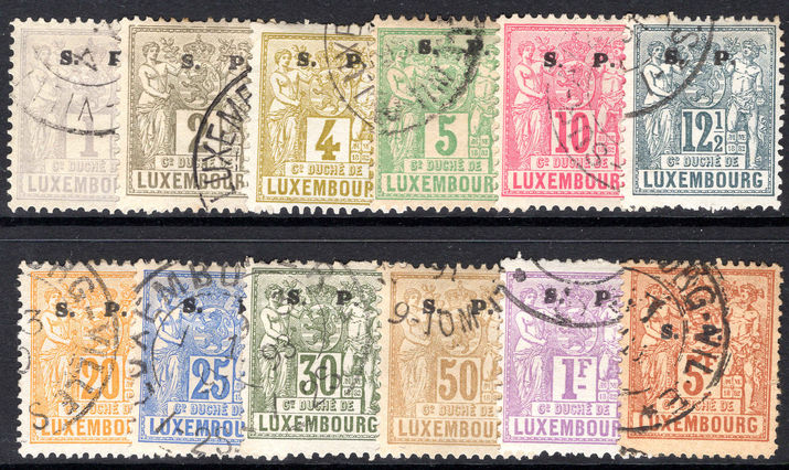 Luxembourg 1882-84 official perf 12½ set fine used.