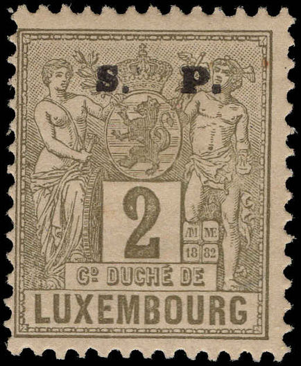 Luxembourg 1882-84 2c official perf 12½ mounted mint.