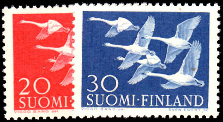 Finland 1956 Birds Flying Geese unmounted mint.