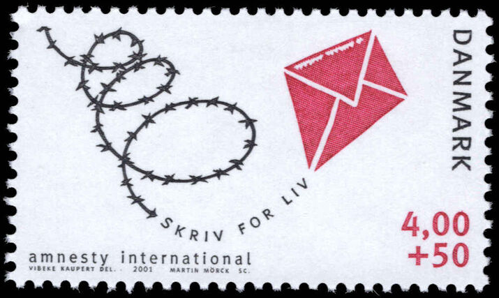 Denmark 2001 Amnesty International unmounted mint.