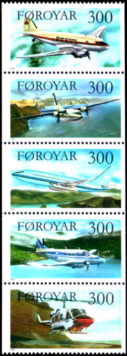 Faroe Islands 1985 Aircraft Booklet Pane unmounted mint.