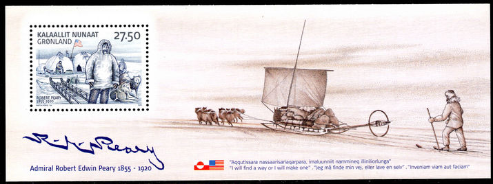 Greenland 2005 Peary souvenir sheet unmounted mint.