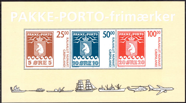 Greenland 2007 Centenary of Parcel Post souvenir sheet unmounted mint.