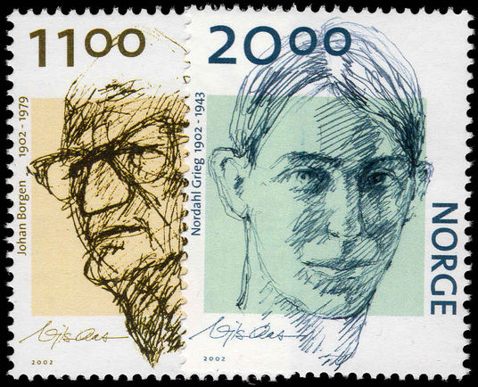 Norway 2002 Writers Birth Centenaries unmounted mint.