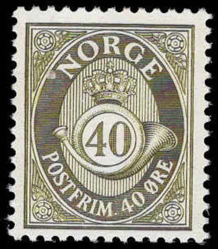 Norway 1962-78 40ø olive-brown phosphorescent paper unmounted mint.