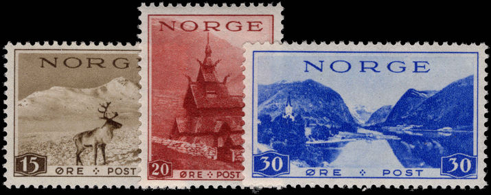 Norway 1938-39 Tourist Propaganda with watermark mounted mint.