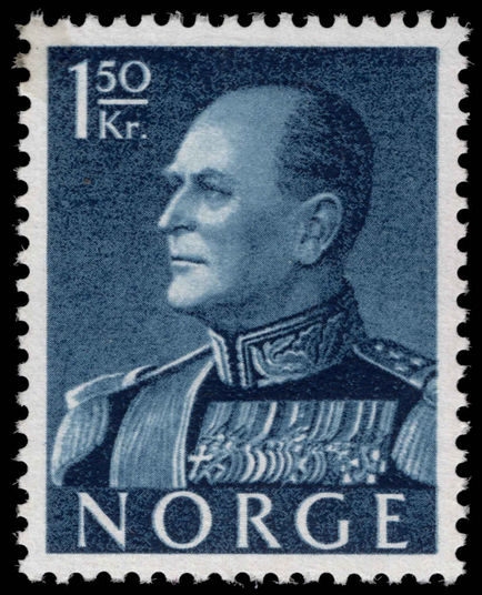 Norway 1959 1.50kr blue phosphorescent paper unmounted mint.