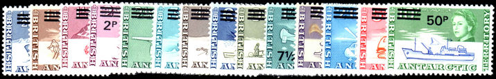 British Antarctic Territory 1971 Decimal Currency Set unmounted mint.
