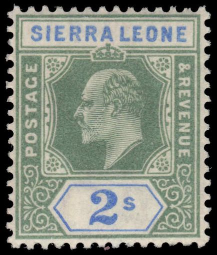 Sierra Leone 1903 2/- Crown CA very fine lightly mounted mint.