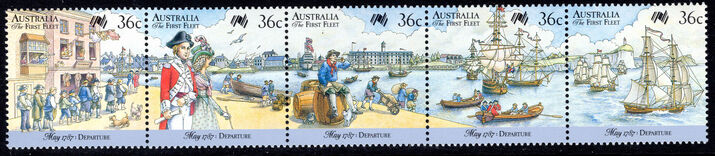 Australia 1987 Bicentenary of Australian Settlement (6th issue). Departure of the First Fleet unmounted mint.