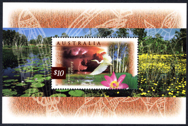 Australia 1997 Kakadu Wetlands souvenir sheet unmounted mint.