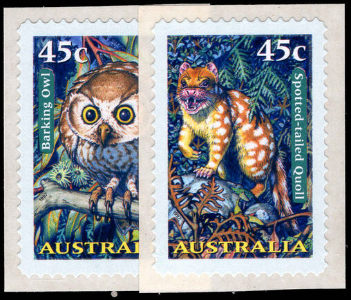 Australia 1997 Nocturnal Animals Self-adhesive unmounted mint.