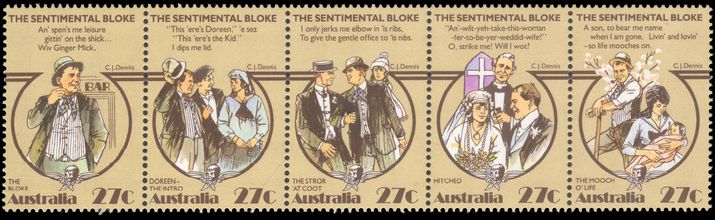 Australia 1983 Folklore strip unmounted mint.