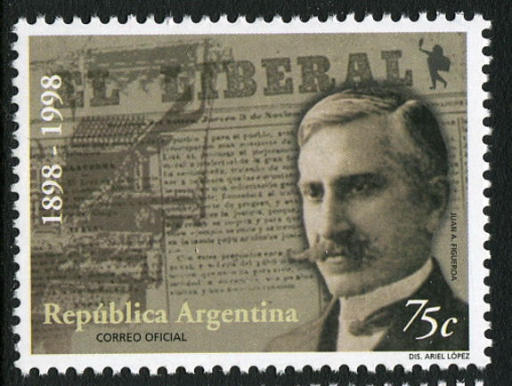 Argentina 1998 El Liberal Newspaper unmounted mint.