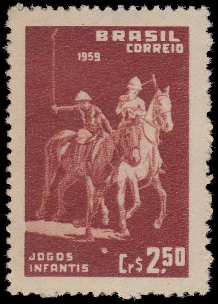 Brazil 1959 Youth Games Polo lightly mounted mint.