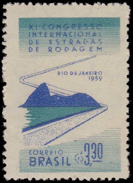 Brazil 1959 Roads Congress lightly mounted mint.