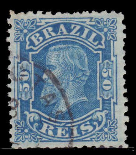 Brazil 1881 50r small Pedro  fine used