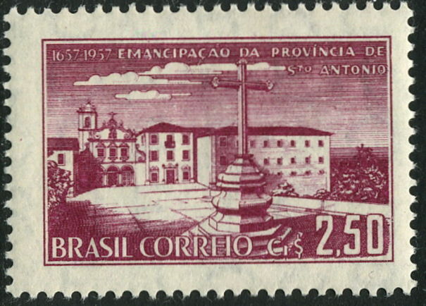 Brazil 1957 Emancipation of Santo Antonio lightly mounted mint.