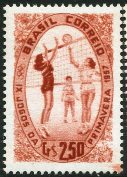 Brazil 1957 Spring Games Volleyball unmounted mint.