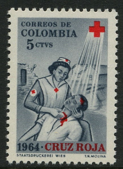 Colombia 1965 Obligatory Tax Red Cross unmounted mint.