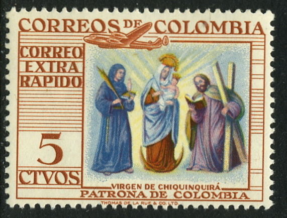 Colombia 1954 Virgin Of Chiquinquira  unmounted mint.