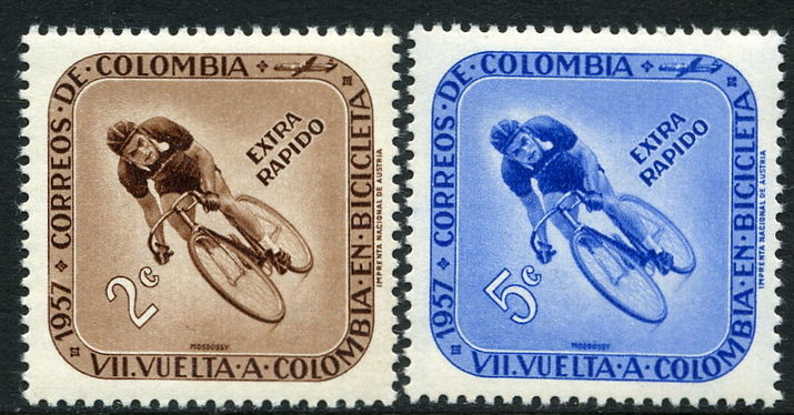 Colombia 1957 Colombian Cycle Race unmounted mint.