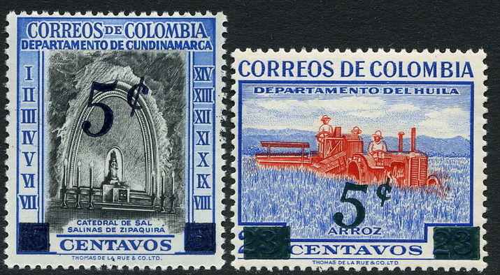 Colombia 1958-59 Provisionals unmounted mint.