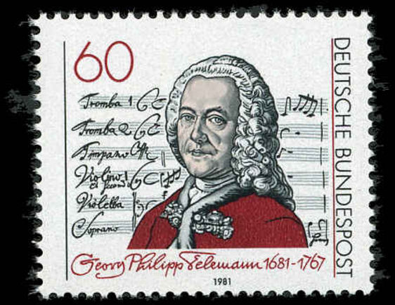 West Germany  1981 Telemann Composer unmounted mint.