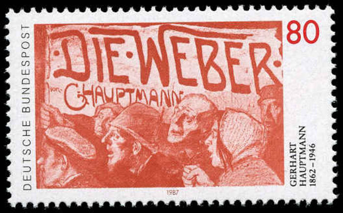 West Germany 1987 Gerhard Hauptmann unmounted mint.